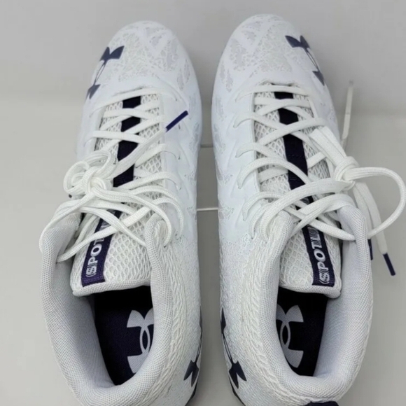 Under Armour Spotlight 4D Foam Football Cleats Men Sz 12.5 White 3023963-103 New main image 5